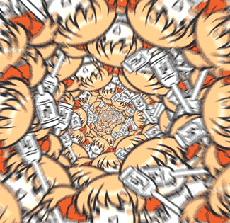 Kaleidoscope Drawing With Letter A GIF
