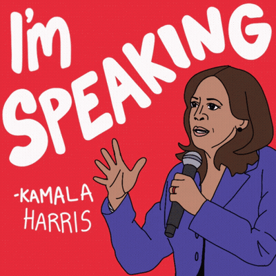 Kamala Harris Holding Microphone I M Speaking GIF