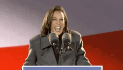 Kamala Laugh Laughing On Stage GIF