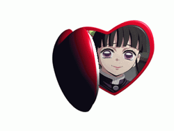 Kanao Tsuyuri Heart Locket GIF