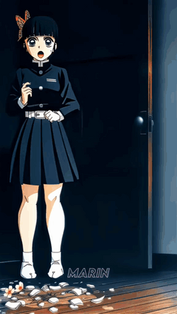 Kanao Tsuyuri Shouted In Anger GIF