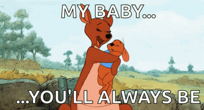 Kangaroo Holding Baby My Baby...You'll Always Be GIF