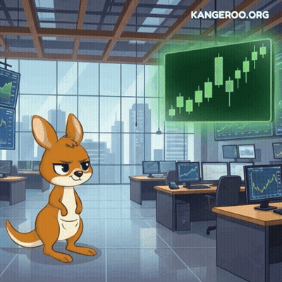 Kangaroo In Front Of Kangaroo.org Screen GIF