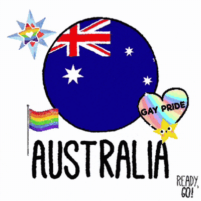 Kangaroo With Rainbow Flag Australia GIF