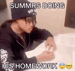 Kankan Summrs Doing His Homework GIF