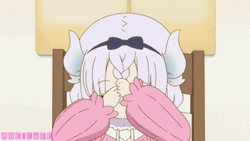 Kanna Kamui Braiding Her Hair GIF