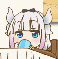 Kanna Kamui Drinking GIF