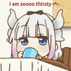 Kanna Kamui So Thirsty Anime GIF