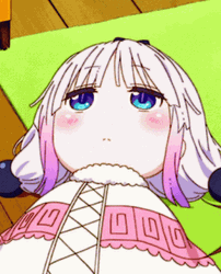 Kanna Kamui Staring Blankly GIF