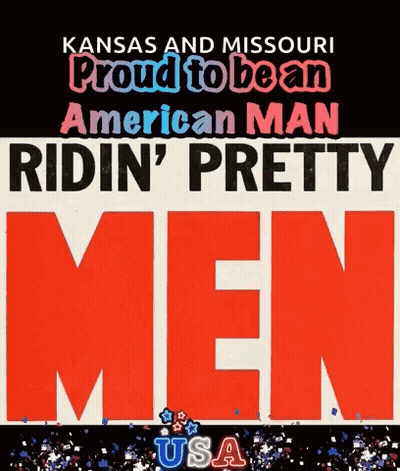 Kansas And Missouri Proud To Be An American Man Poster GIF