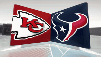 Kansas City Chiefs and Texans Logos Side by Side