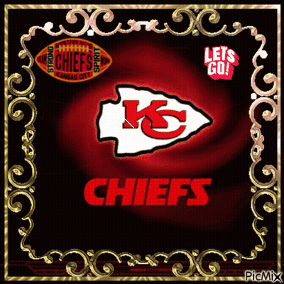 Kansas City Chiefs Gold Frame GIF