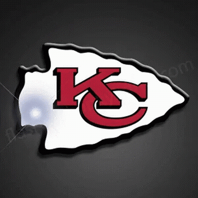 Kansas City Chiefs Logo On Dark Background GIF