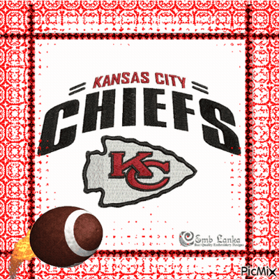 Kansas City Chiefs Logo With Football GIF