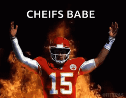Kansas City Chiefs Mahomes Fire Poster GIF