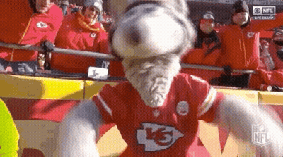 Kansas City Chiefs Mascot Dancing In Stadium GIF