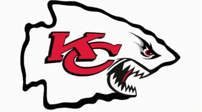 Kansas City Chiefs Mascot In Red And Floral Pajamas GIF
