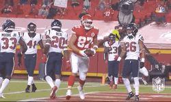 Kansas City Chiefs Travis Kelce Drop Kick GIF