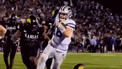 Kansas Football Player Being Tackled GIF