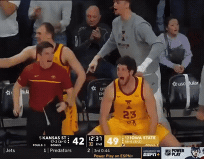 Kansas State Vs Iowa State Basketball Game GIF