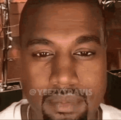 Kanye West Close Up Beard White Shirt GIF