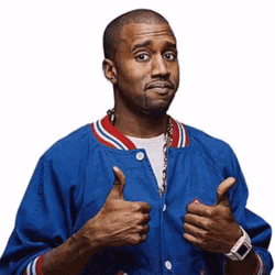 Kanye West Giving Double Thumbs Up GIF