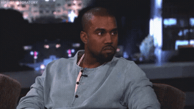Kanye West Sitting With Eyes Closed GIF