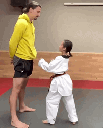Karate Kid Kicks Giant Man
