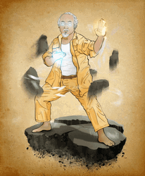 Karate Kid Miyagi Amazing Art GIF