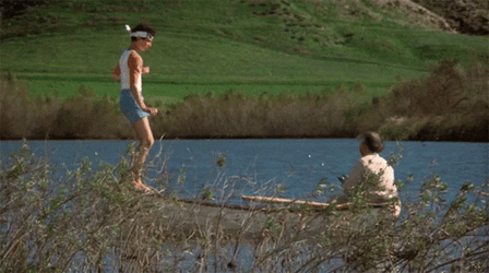 Karate Kid Miyagi Training Balance Is Key GIF