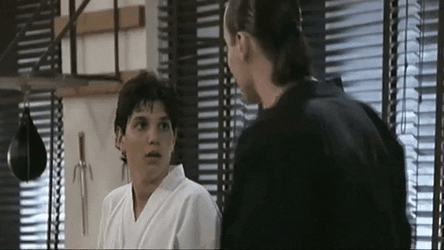 Karate Kid Ralph With Black Belter GIF