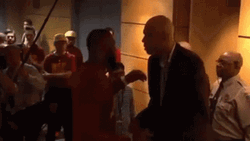 Kareem Abdul Jabbar Hugging Lebron James GIF