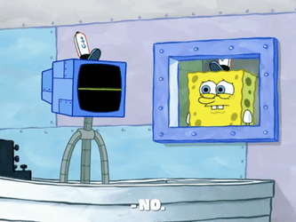 Karen Talking To SpongeBob SquarePants At Krusty Krab GIF