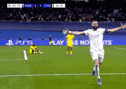 Karim Benzema Sandwich By Teammates GIF