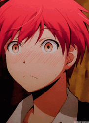 Karma Akabane Cute Anime Blush GIF