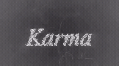 Karma Written On Blackboard GIF