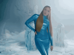 Karol G Blue Suit Sexy GIF