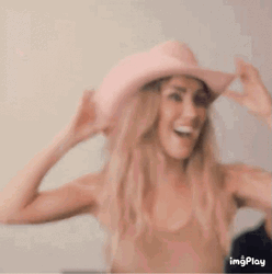 Karol G White Hat Green Hair GIF