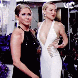 Kate Hudson And Jennifer Aniston Complimenting GIF