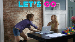 Kate Hudson Pulling Her Friend GIF