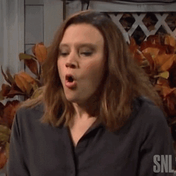 Kate McKinnon Blow Some Air She Is Nervous GIF