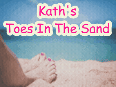 Kath's Toes In The Sand With Feet GIF