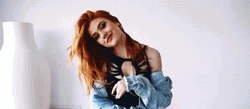 Katherine Mcnamara Hair Flip GIF