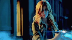 Katherine Mcnamara Playing With Knife GIF
