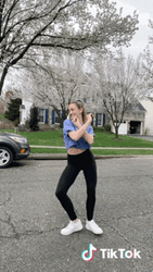 Katie Feeney Tiktok Dance On Street GIF