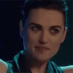 Katie Mcgrath Green Dress Eyebrow Raise GIF