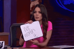 Katie Nolan Saying We Are Not Worthy GIF