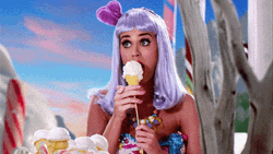Katy Perry Licking Delicious Ice Cream GIF