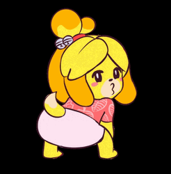 Kawaii Anime Isabelle Twerk GIF