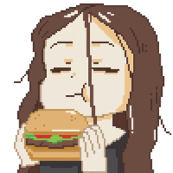 Kawaii Anime Pixel Girl Hungry GIF